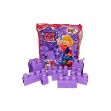 Imagem de Blocos de construção Mega Blocks Fab Chilena 50 peças - roxos - Lightb