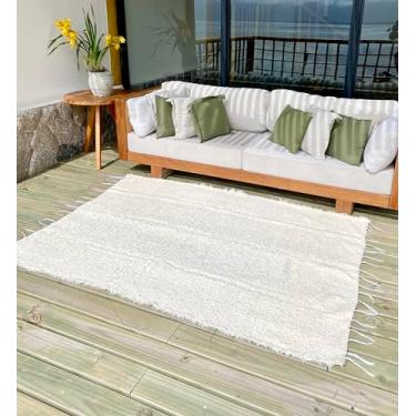 Imagem de Tapete Sala Felpudo algodão 2 x 1.5 m Cru