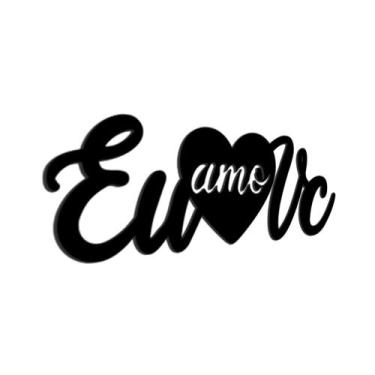 Imagem de Palavras Decorativas para Parede em MDF Eu Amo Você 3D - SHD  Soleil H