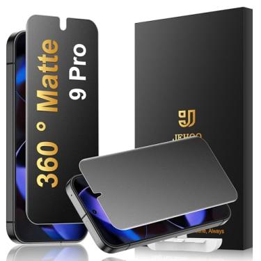 Imagem de JEHOO [Pacote com 2] Protetor de tela de privacidade de TPU fosco de 4 vias 360° para Google Pixel 9 Pro (não é vidro), compatível com sensor de impressão digital, filme flexível adesivo completo