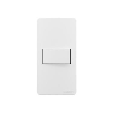 Imagem de Placa Para Condulete Caixa 1" Com Interruptor Simples Margirius Sleek 10a Branca Branco