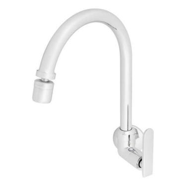 Imagem de Torneira Parede Cozinha Bica Alta Cromada Delinia Londrina