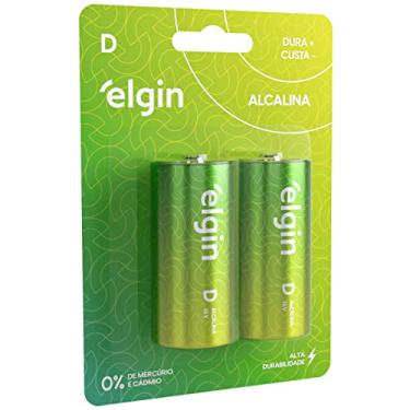 Imagem de Pilha Alcalina Grande Elgin com 2 unidades Tipo D