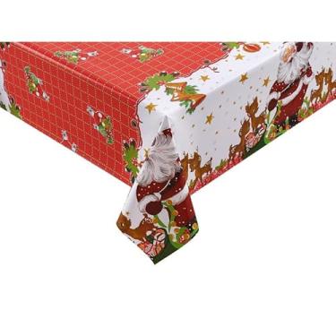 Imagem de Toalha De Mesa Plastica Termica Impermeavel Para Lugares Protecao E Decoracao(Renas,10 cadeiras 3,20x1,40)