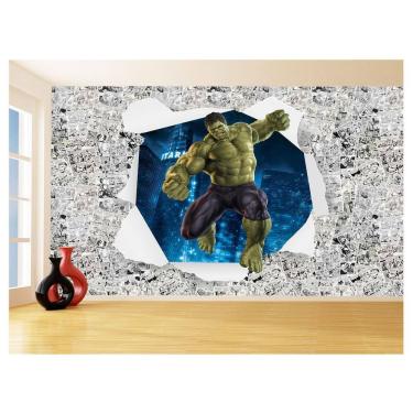 Imagem de Papel De Parede 3D Heróis Página Quadrinhos Hq 3,5M Nhma219