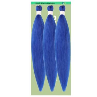 Imagem de Cabelo trançado Gozill Blue, sintético pré-esticado, 90 cm