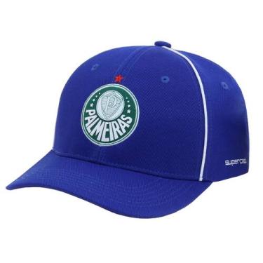 Imagem de Boné Palmeiras SuperCap São Marcos Aba Curva Azul - Masculino, Único, 
