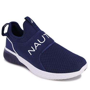 Imagem de Nautica Tênis de caminhada masculino casual slip-on fashion 2, Porta-copos - azul-marinho, 10