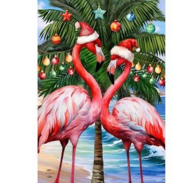 Imagem de Briarwood Lane Bandeira festiva de jardim de flamingos