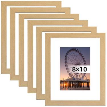 Imagem de Porta-retratos BESCRCL de madeira natural de 8 x 10 polegadas, conjunt