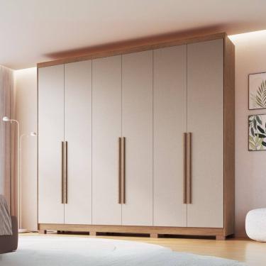 Imagem de Guarda-roupa 6 Portas 6 Gavetas Brescia Cedro/Duna