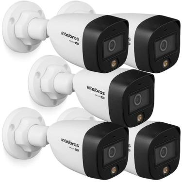 Imagem de Kit 5 Câmeras Intelbras VHD 1220 B Full Color Alta Definição Full HD 1080p Multi HD IR 20m Intelbras