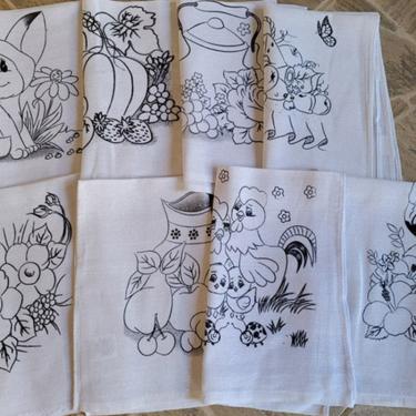 Imagem de Pano De Prato Lomaer Sacaria 45x71cm Contorno para Pintura( 30 Unidades)Branco