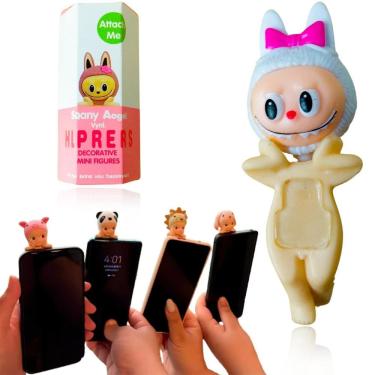 Imagem de Kit Com 3 Labubu Monstrinho Surpresa Enfeite Macaron