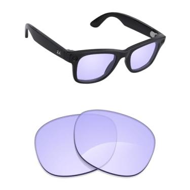 Imagem de Alphax Lentes de reposição roxas não polarizadas para óculos de sol Ray-Ban Lady Burbank RB2299 52 mm