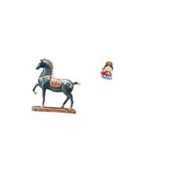 Imagem de Fenteer Elegante Estatueta de Resina de Cavalo E, Ornamento de Mesa, Decoração Fengshui, Estátua Colecionável para Sala de Estar, Quarto, Estante E Armár