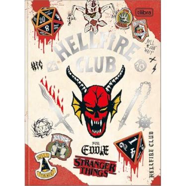 Imagem de Caderno Stranger Things Brochura Colegial TILIBRA - 160 Folhas (Hellfire Club)