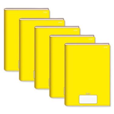 Imagem de Kit 5 Cadernos de brochura Pequeno 96 folhas 140mm x 200mm JANDAIA, Am