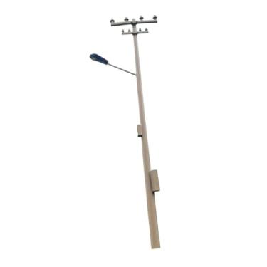 Imagem de oshhni Poste de energia em escala HO, poste telefônico, 1:87, acessório de modelo realista, decoração de cenário para mesa de areia, trens modelo