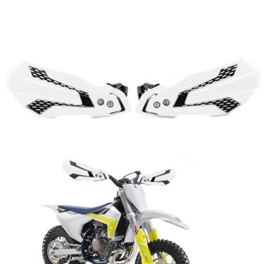 Imagem de Protetor de mão universal para motocicleta, kit de montagem ajustável, 7/8 pol (22 mm) ~ 28 mm, à prova de poeira, à prova de chuva e queda, para motocross, motocicleta vintage, quadriciclo (branco)