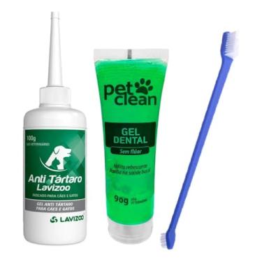 Imagem de Removedor De Tártaro 100g Gel P/Cães E Gatos Pasta E Escova
