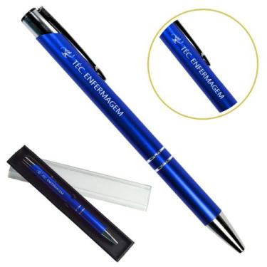 Imagem de Caneta Personalizada Cursos Metal Profissional Coloridas Téc. Enfermag