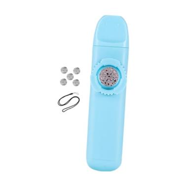 Imagem de harayaa Kazoo profissional com 5 membranas de substituição, alça para o pescoço, brinquedo musical fácil de transportar e aprender, ideal para sala de aula, Azul