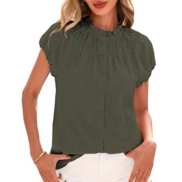 Imagem de Blusas casuais, roupas elegantes de verão, blusa feminina BTFBM