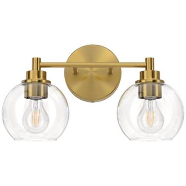 Imagem de Luminárias de banheiro VONLUCE 2-Light Vanity Gold Finish
