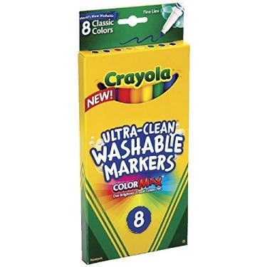Imagem de Crayola Marcador lavável de cores clássicas, pacote com 8 unidades (pacote com 20)