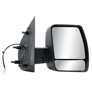 Imagem de Retrovisor de porta do lado direito do passageiro elétrico e vidro aquecido, capa traseira texturizada dobrável manual para Nissan NV1500 NV2500 NV3500 de 2012 a 2021