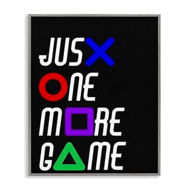 Imagem de Stupell Industries One More Game with Symbols White Framed Giclee Art, design por Kim Allen, 76 x 61 cm