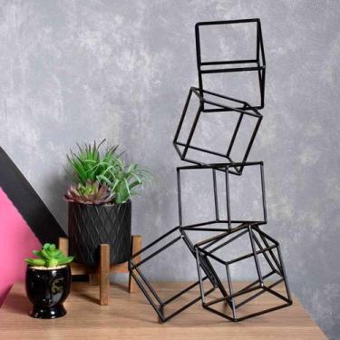 Imagem de Escultura Decorativa Em Metal Preto 23x48x23 cm M02 - D'Rossi