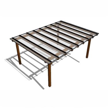 Imagem de Kit Policarbonato Compacto Cristal 3mm 4,00m X 3,00m - Perfis Naturais