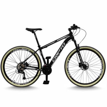 Imagem de Bicicleta Aro 29 Cripto 24 Marchas Freios Disco E Suspensão Pneu Bege - Preto/prata - 17" Preto/prata