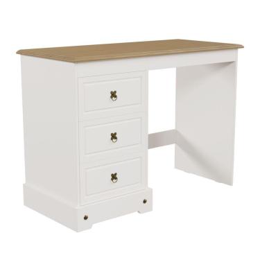 Imagem de Escrivaninha Corona Mexicana 3 Gavetas Creme/carvalho