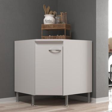 Imagem de Balcão Modulado De Canto Tampo Viena 1 Porta Branco