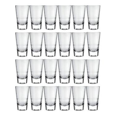 Imagem de Jogo 24 Copos Dose 100ml Caninha Adega Bar Restaurante Nadir - Nadir F