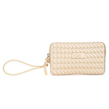 Imagem de Bolsa Clutch Brizza Arezzo Alça Marrocos Dourado Metalizado - Feminino - Único - Dourado