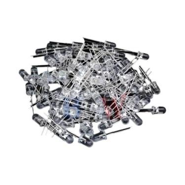 Imagem de Kit De Diodos LED Sortidos 100PCS 5mm Branco Verde Vermelho Azul Amare