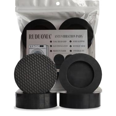 Imagem de RUDUOMA Almofadas Antivibração Para Máquina De Lavar, Suporte Universal Lavadora E Secadora, 4 Peças, Impede O Movimento, Cancelamento Ruído, Tapete Borracha Antiderrapante, Estabilizador Pés