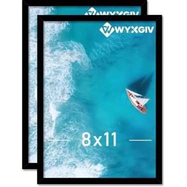 Imagem de Wyxgiv Conjunto de 20 x 28 cm de moldura preta leve e durável com tela de plástico de alta claridade 20 x 28 cm horizontal/verticalmente (2 pacotes|preto | 20 x 28 cm)