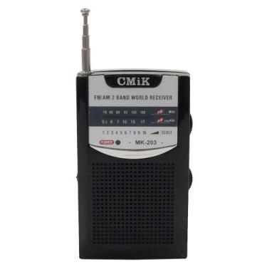 Imagem de Rádio de Bolso AM/FM 2 Bandas Preto - Quanhe - CMIK