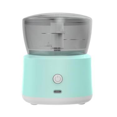 Imagem de Genérico Mini Processador de Alimentos, Azul, Plástico, 250ml, Sem Fio, USB Recarregável, Para Picar Alho e Legumes, Base com 12x12x20cm