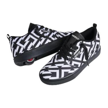 Imagem de HEELYS Tênis infantil unissex Pro 20 com salto com rodas, Preto/branco, 13 Little Kid