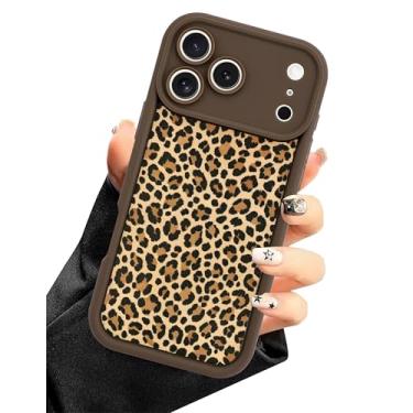 Imagem de Aitipy Capa de telefone Cheetah para iPhone 17 Pro MAX, linda e estética com estampa de leopardo, capa protetora fina de silicone macio à prova de choque para mulheres e meninas - marrom