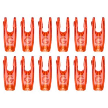 Imagem de YELARXI Nocks de flechas de tiro com arco, flechas de plástico ID 3,2 mm/0,3 cm Acessórios de cauda de seta de substituição - Adequado para (DIY caça tiro carbono/arco composto recurvo) 12 peças e