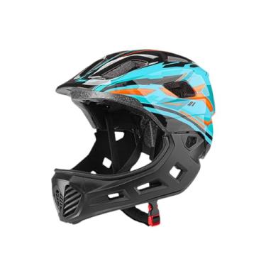Imagem de harayaa Capacete infantil para ciclismo, equipamento respirável, capacete de bicicleta para crianças, ideal para skate, patinação e mountain bike, Azul E Laranja