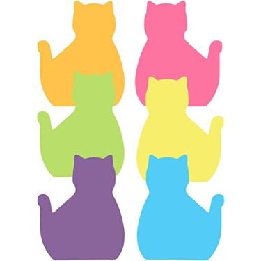 Imagem de Conjunto de 180 folhas de notas adesivas para gatos, presentes para amantes de gatos para mulheres, materiais fofos para escritório de gatos, acessórios para mesa de escritório para escritório e escola de trabalho