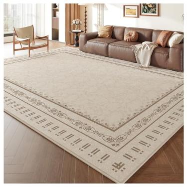 Imagem de SPXMQSS Tapete de área para sala de estar, tapetes macios laváveis para sala de estar, antiderrapante, resistente a manchas, para quarto, sala de jantar, escritório, fácil de cuidar, 200 x 250 cm